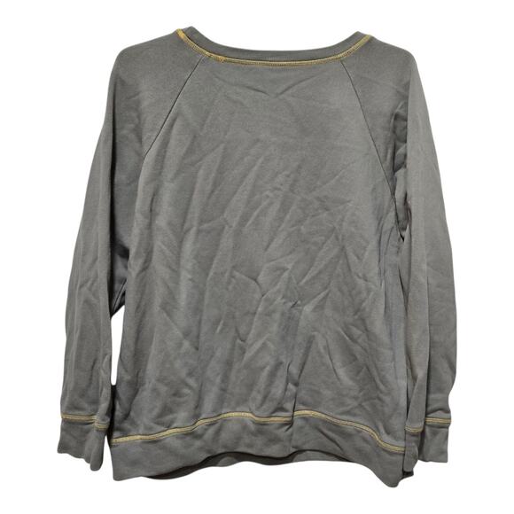 Hayden Los Angeles Smiley Patch Sweatshirt Medium Olive - Picture 2 of 7